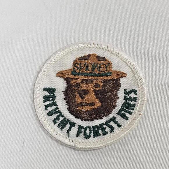 Other - Vintage SMOKEY THE BEAR Prevent Forest Fires Twill Embroidered PATCH Souvenir 2"